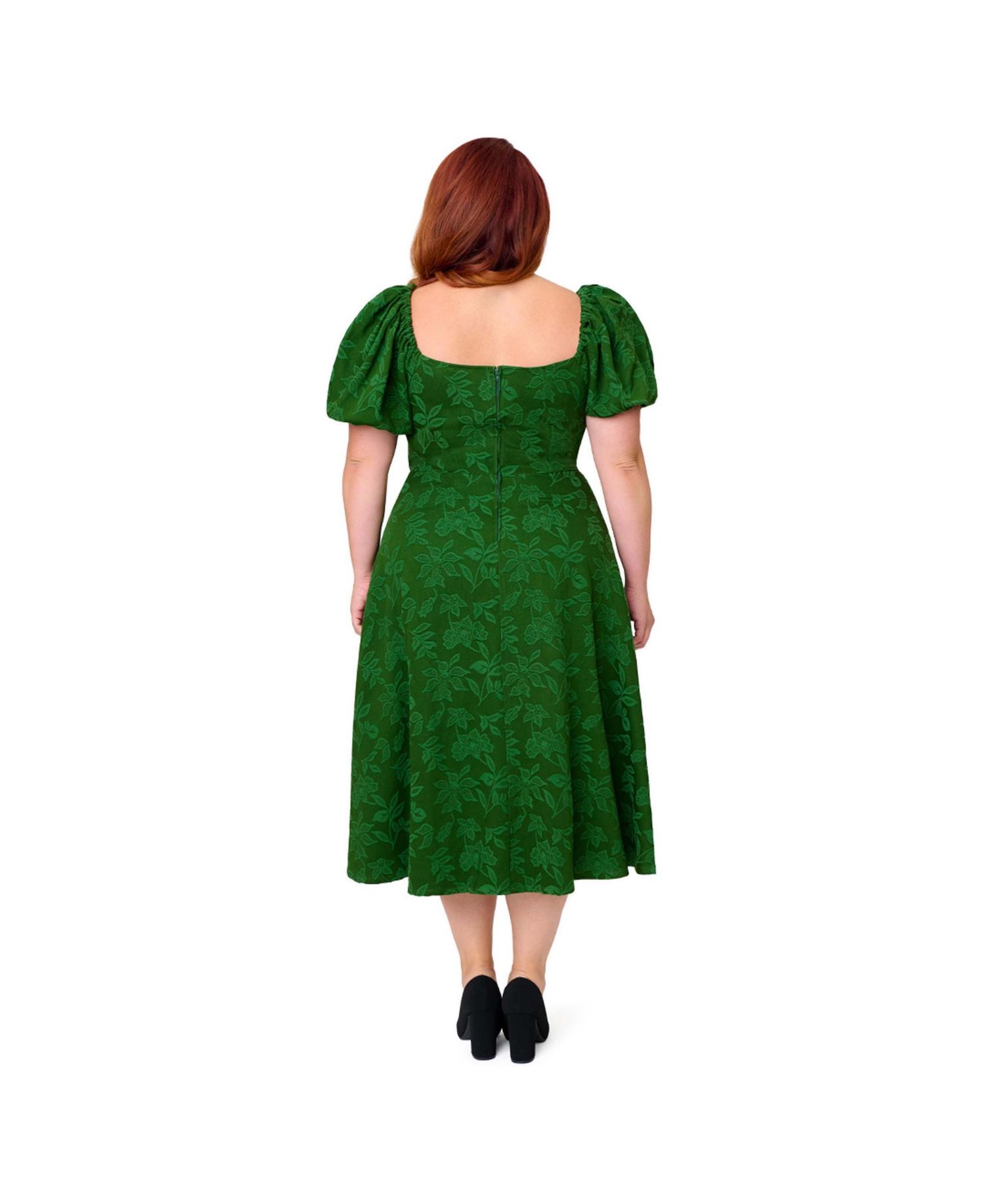 Plus Size Jacquard Sweetheart Swing Dress