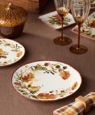 Autumn Meadows Dinner Plates, Set of 4