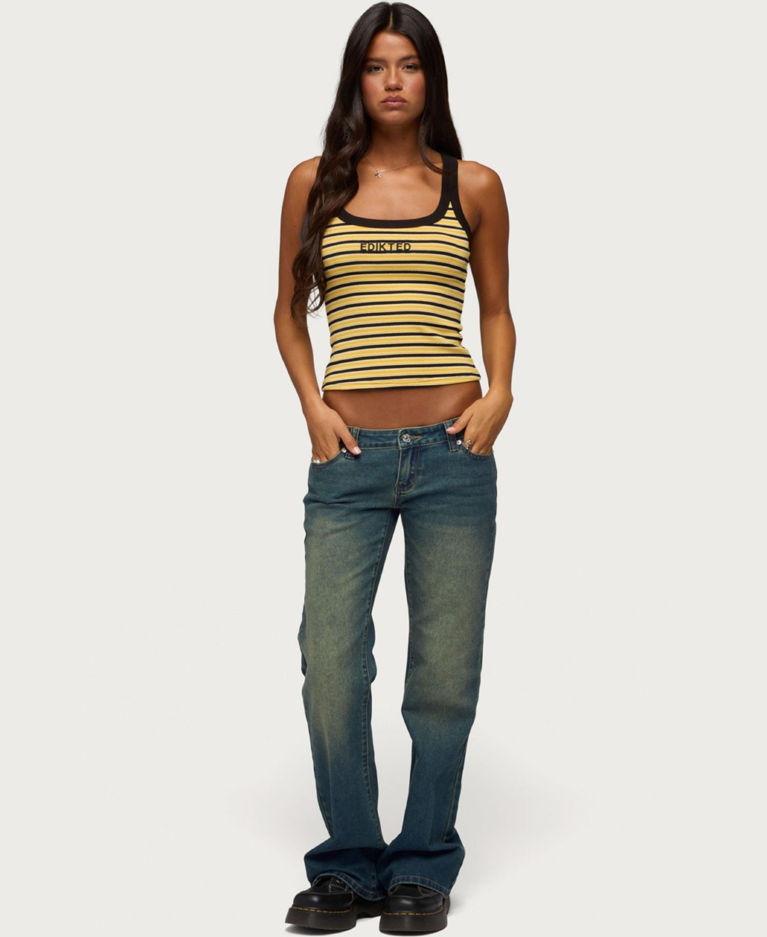 Women's Moonie Low-Rise Bootcut Stretchy Denim Jeans