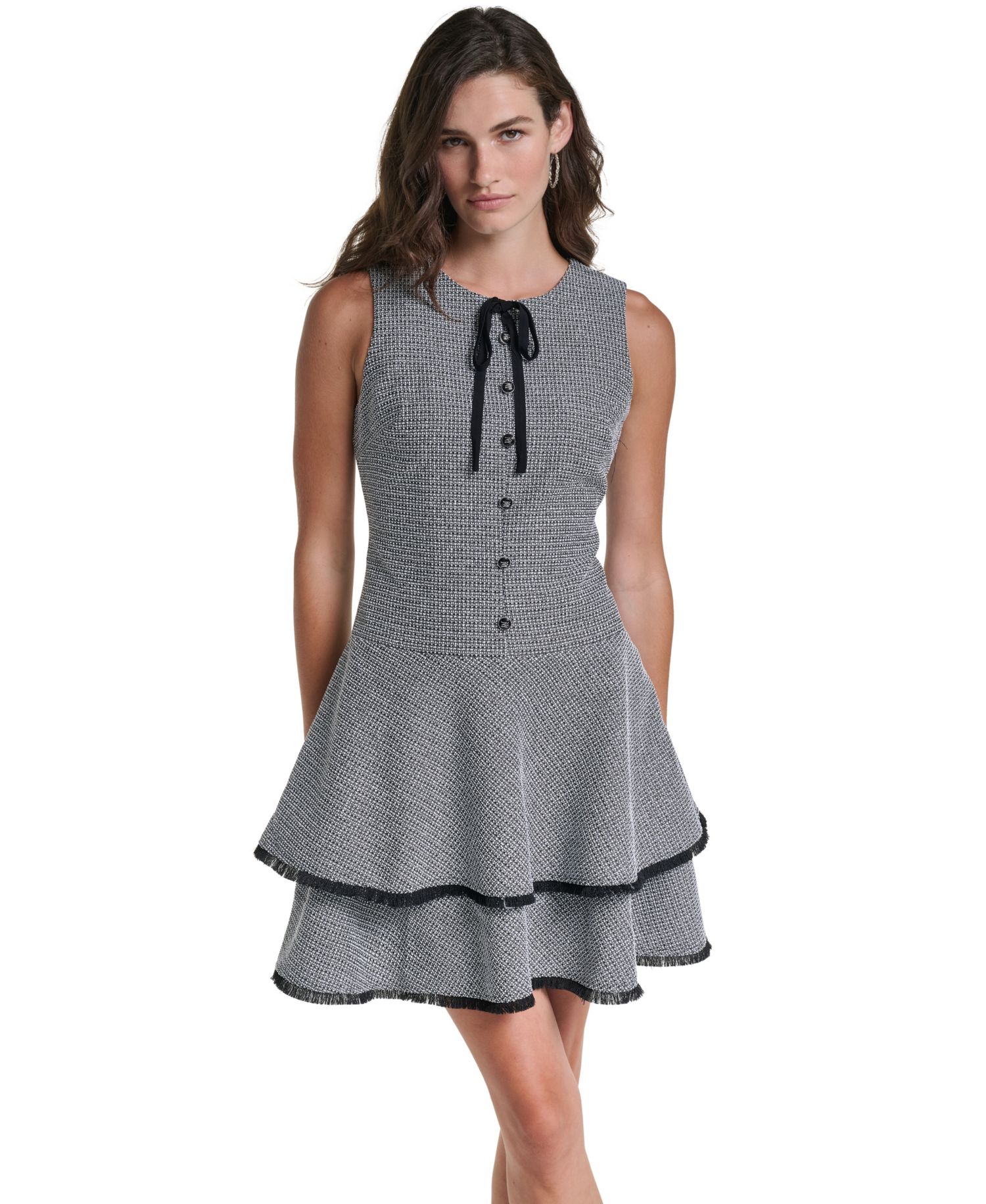 Women's Cocktail Sleeveless Tiered Dress