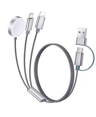 3-in-1 Charging Cable - 15W, 4ft for iPhone, Apple Watch, AirPods
