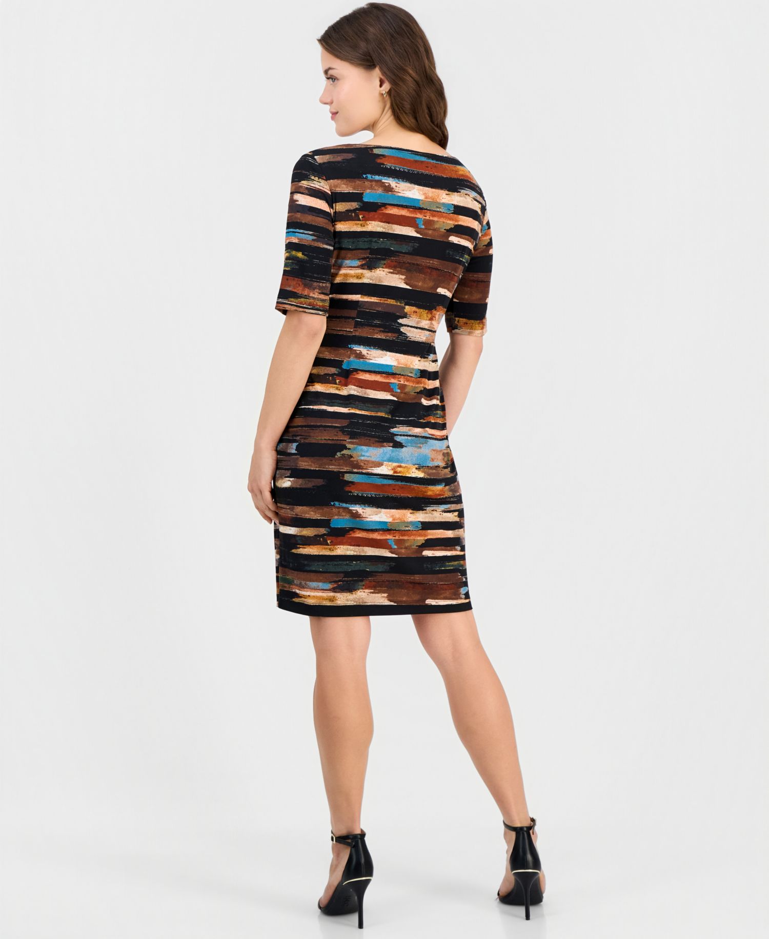 Petite Zig-Zag-Print Dress