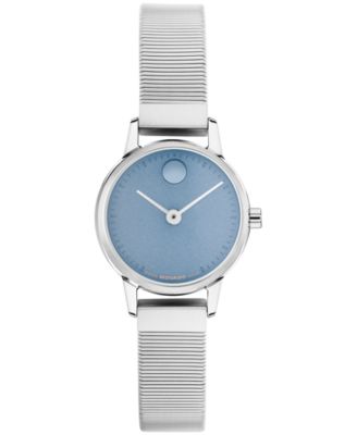 Women's Baby Face Swiss Quartz Silver Stainless Steel Watch 23mm