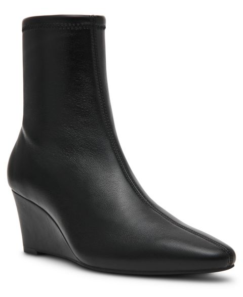 Женские ботинки Anne Klein Cabrera Wedge Dress Booties, цвет: Чёрный гладкий