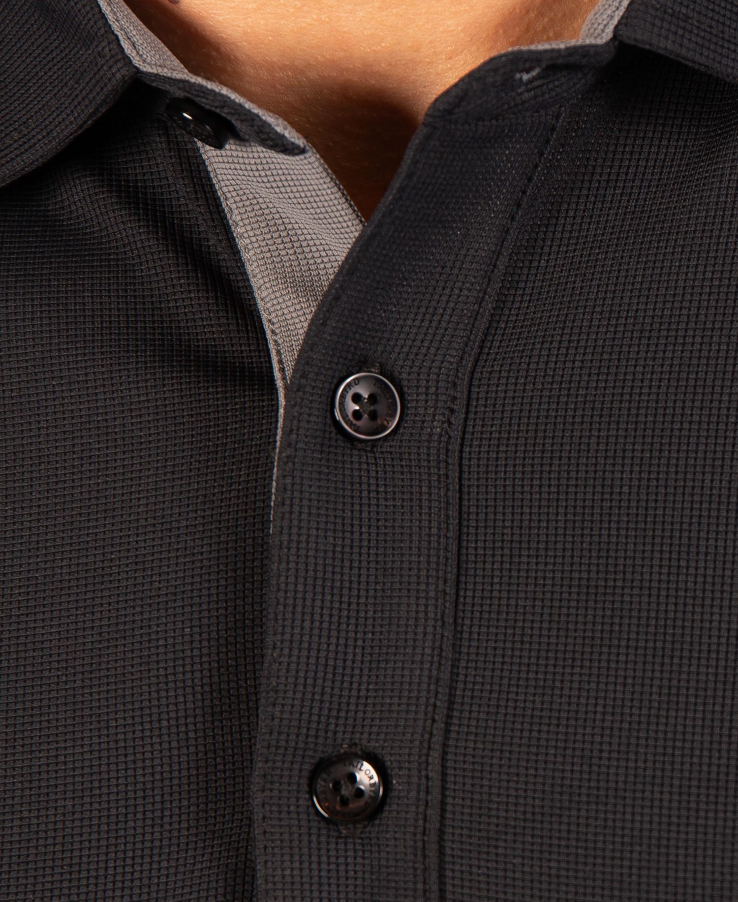 Men's Micro Grid Long Sleeve Performance Polo
