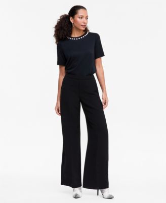 Women's High-Rise Wide-Leg Pull-On Pants