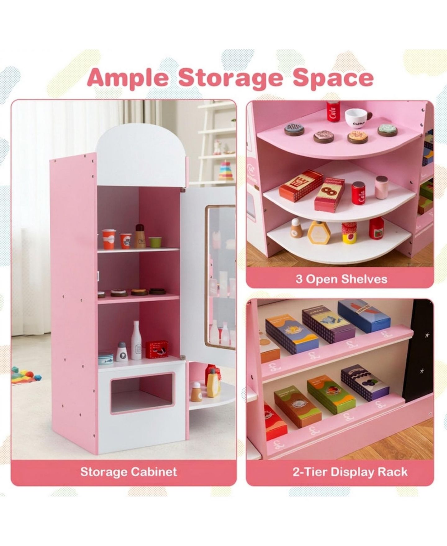 Детский игровой набор SUGIFT Kids Grocery Store Playset with Cash Register and Pos Machine, цвет: Серый — фото 9