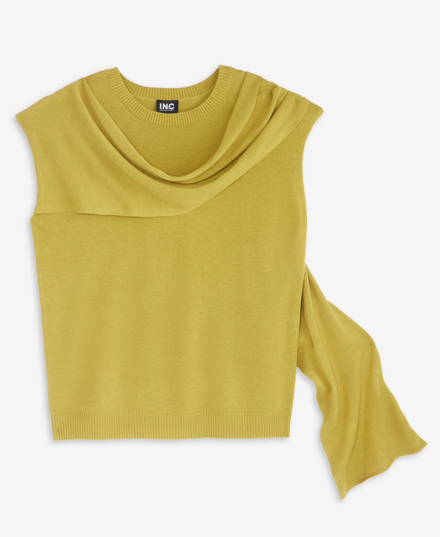 Women's Sleeveless Scarf-Detail Sweater