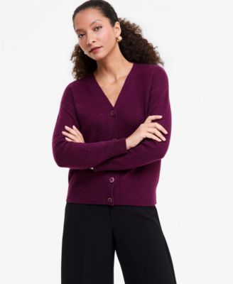 Women's Roving Sequin Long-Sleeve V-Neck Cardigan