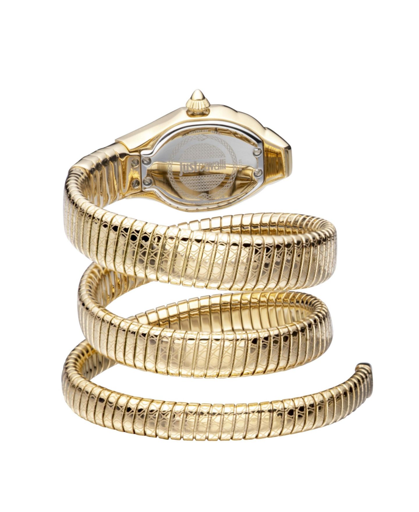 Женские часы Just Cavalli Glam Snake Quartz IP Stainless Steel Bracelet Watch, цвет: Золотой — фото 2