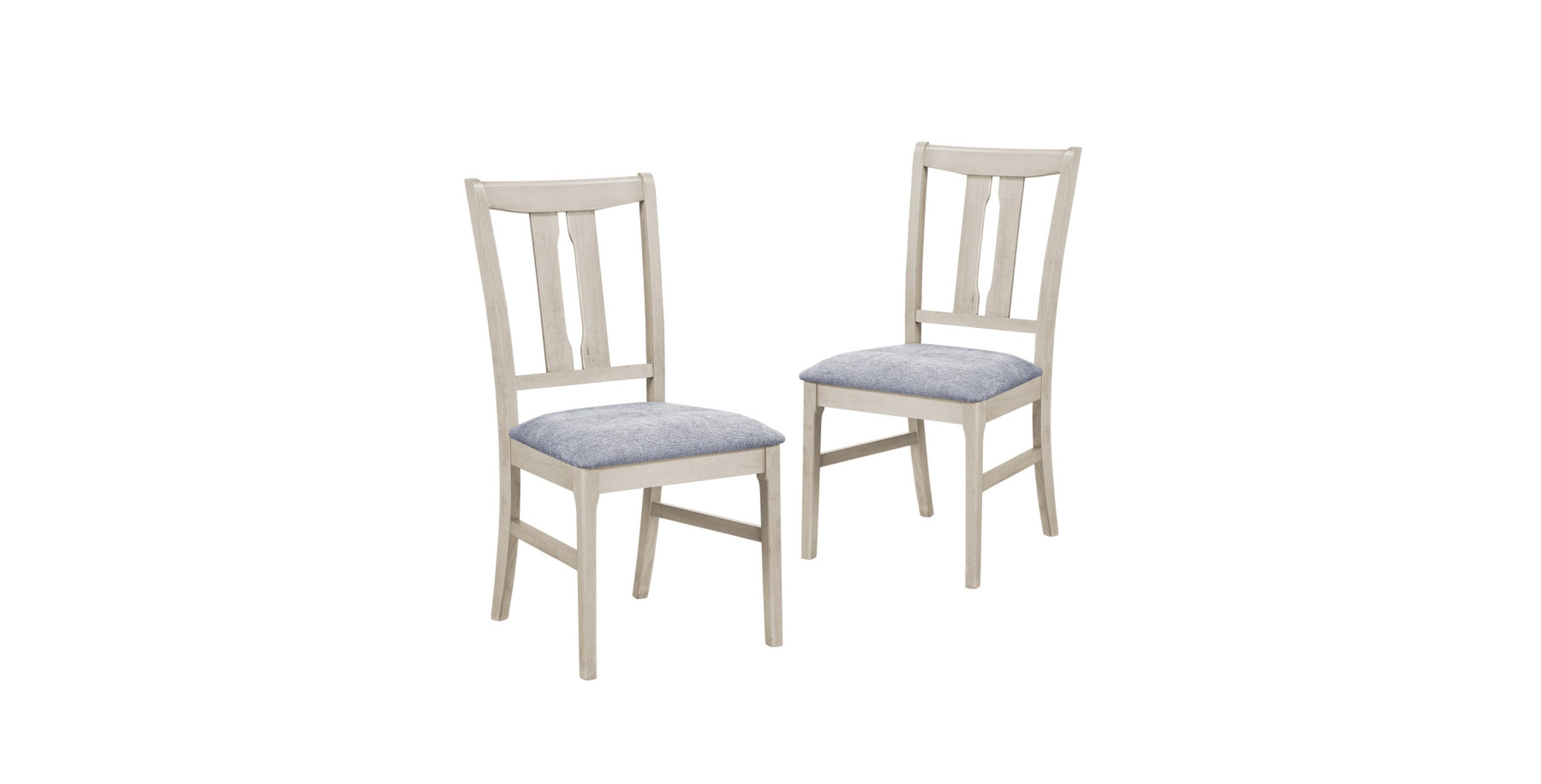 Sugift Set of 2 Wooden Upholstered Dining Chairs with High Curved Back