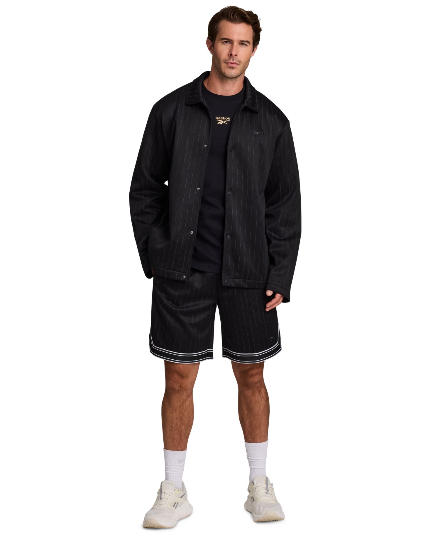 Men's Pinstripe Basketball Shorts