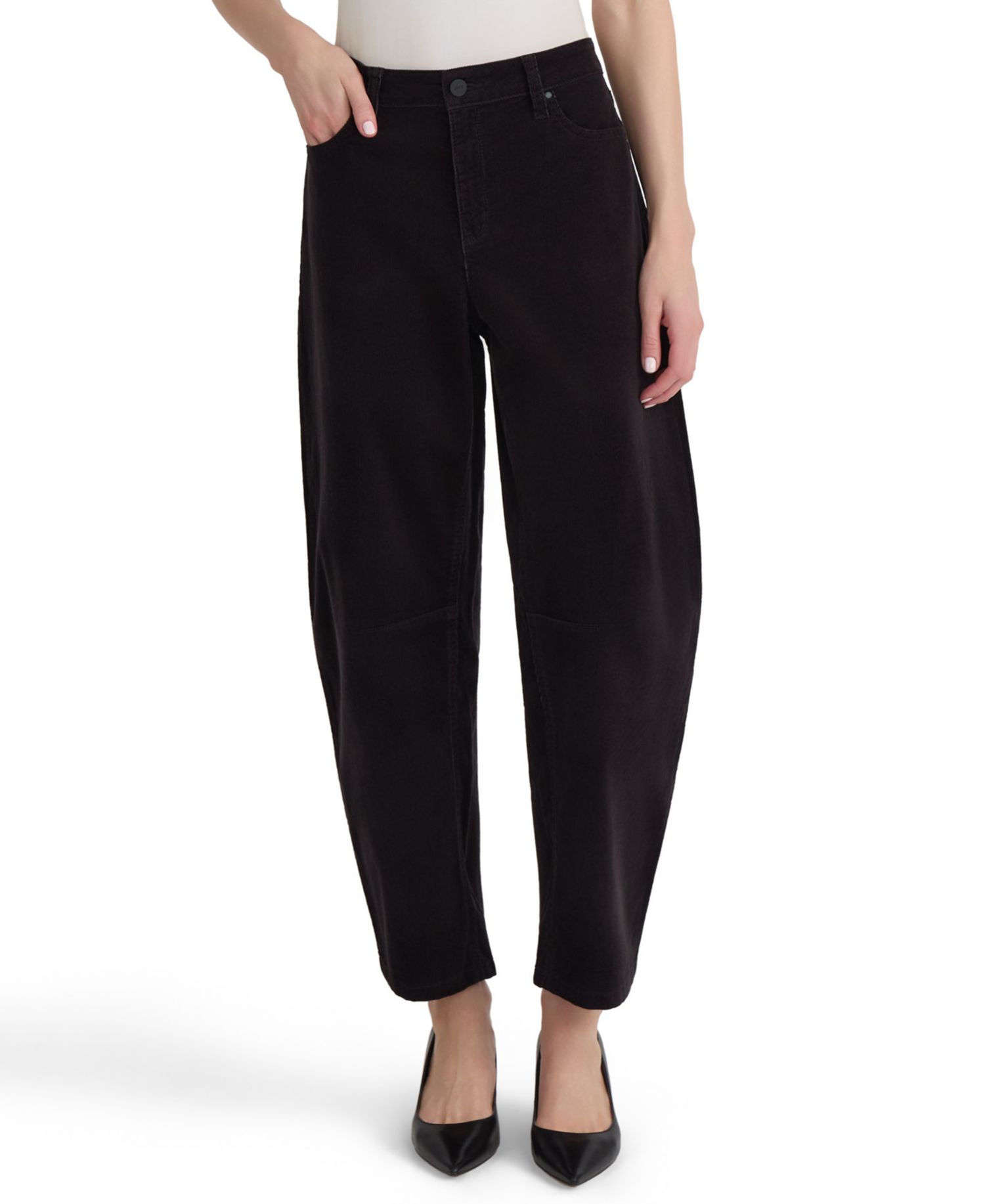 Petite Lexington Barrel Leg Mid-Rise Jeans