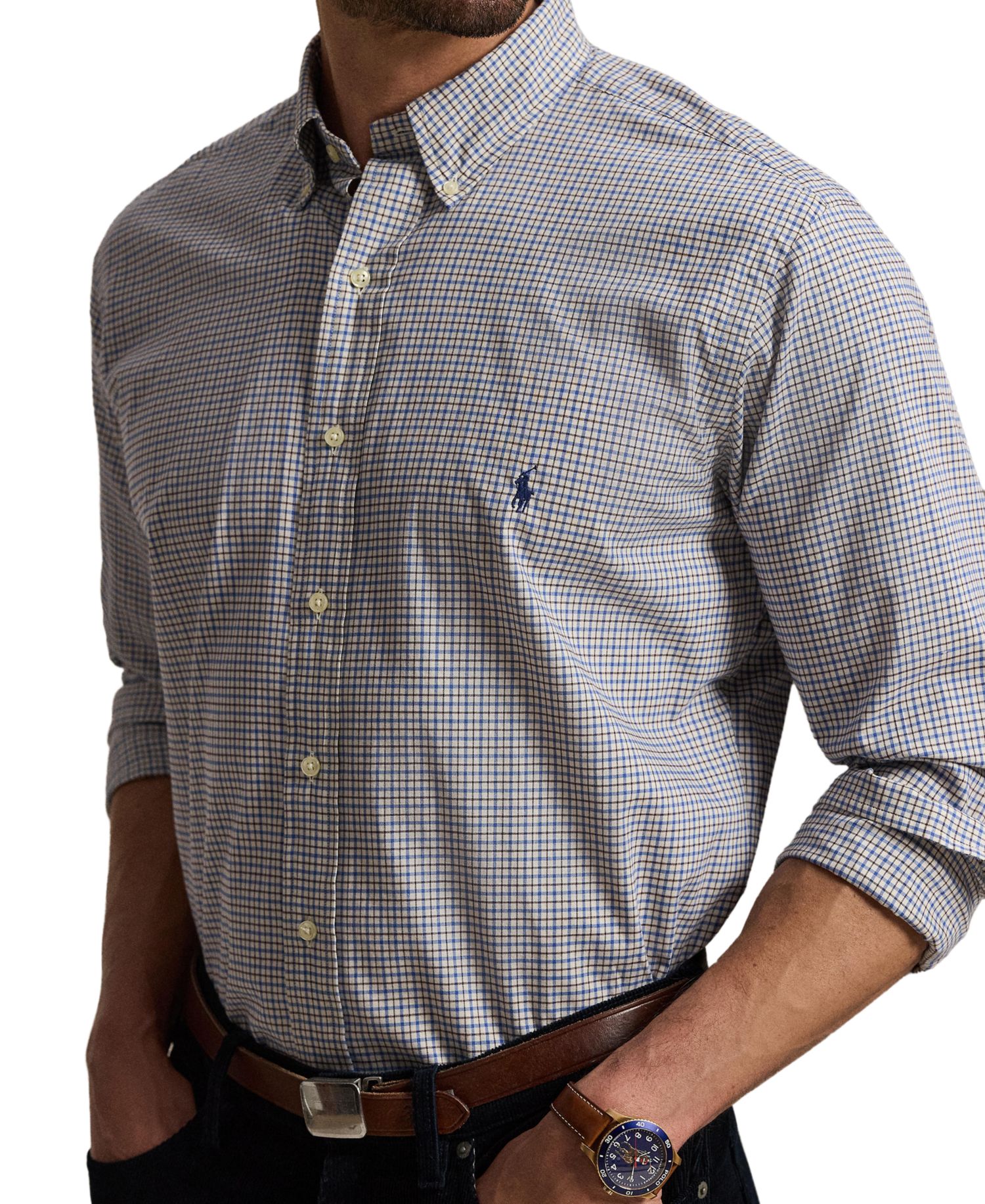 Men's Big & Tall Plaid Twill Shirt