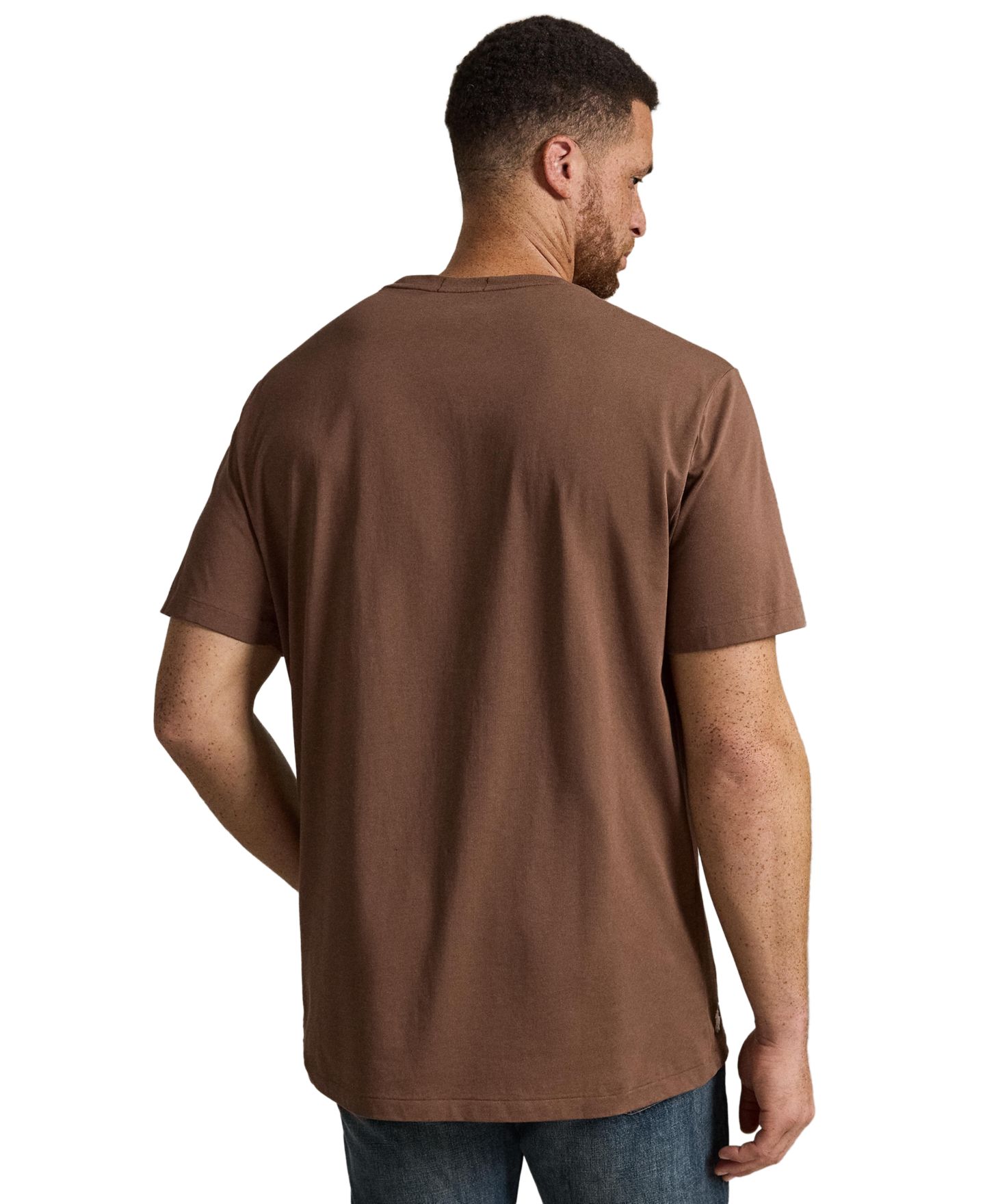 Мужская футболка Polo Ralph Lauren Big & Tall Logo Jersey T-Shirt, цвет: Шоколадный коричневый — фото 4