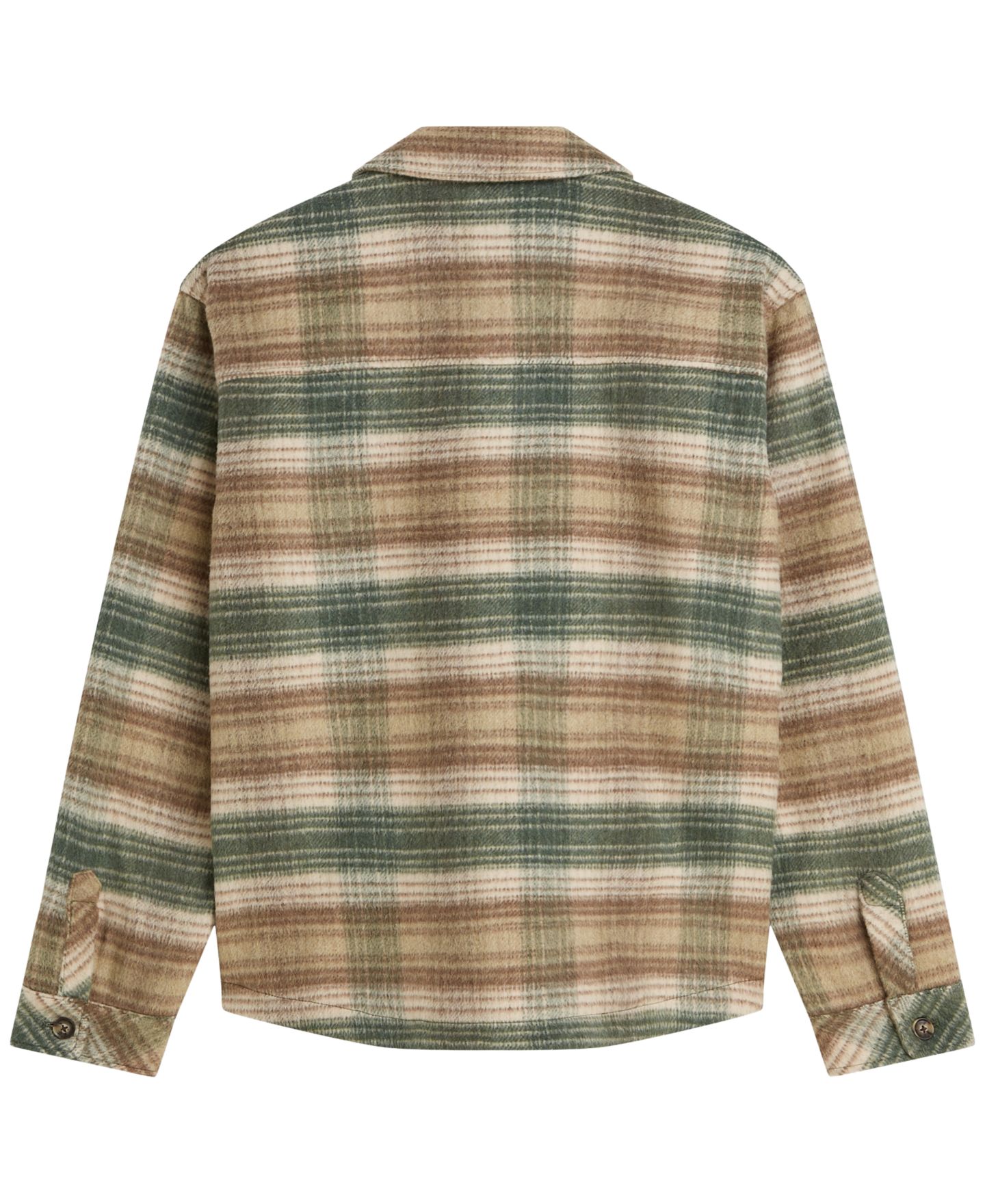 Мужские куртки SCOTCH & SODA Wool-Blend Checker Shacket, цвет: Тёмно-зелёный клетчатый — фото 7