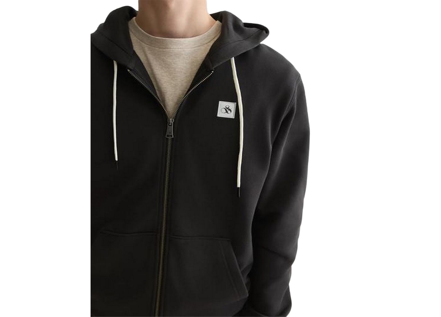 Men's Logo Badge Full-Zip Hoodie
