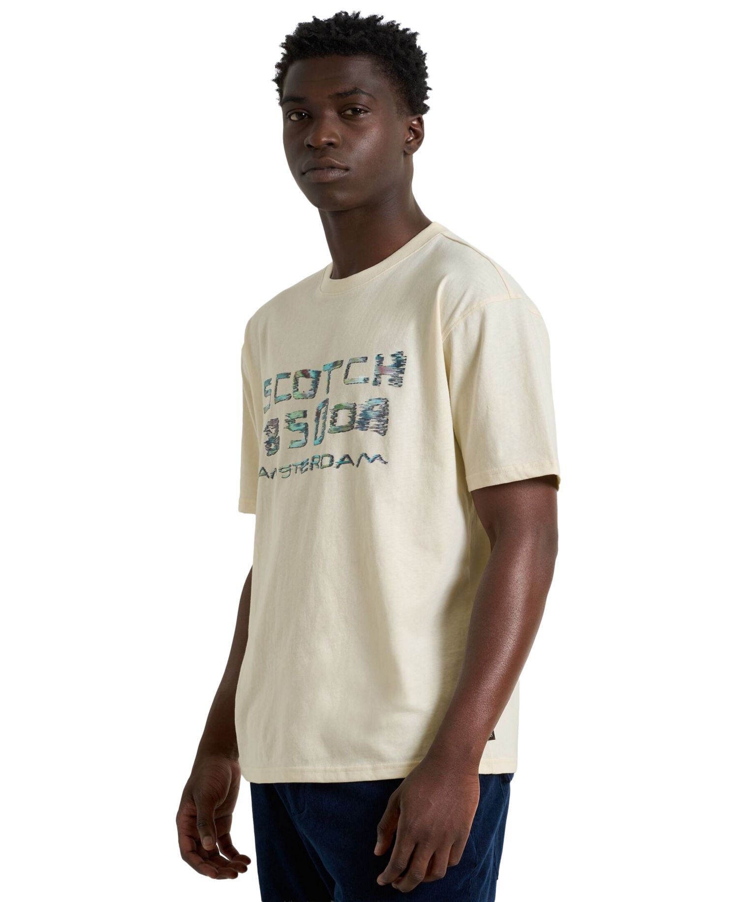 Men's Printed Glitch Graphic T-Shirt