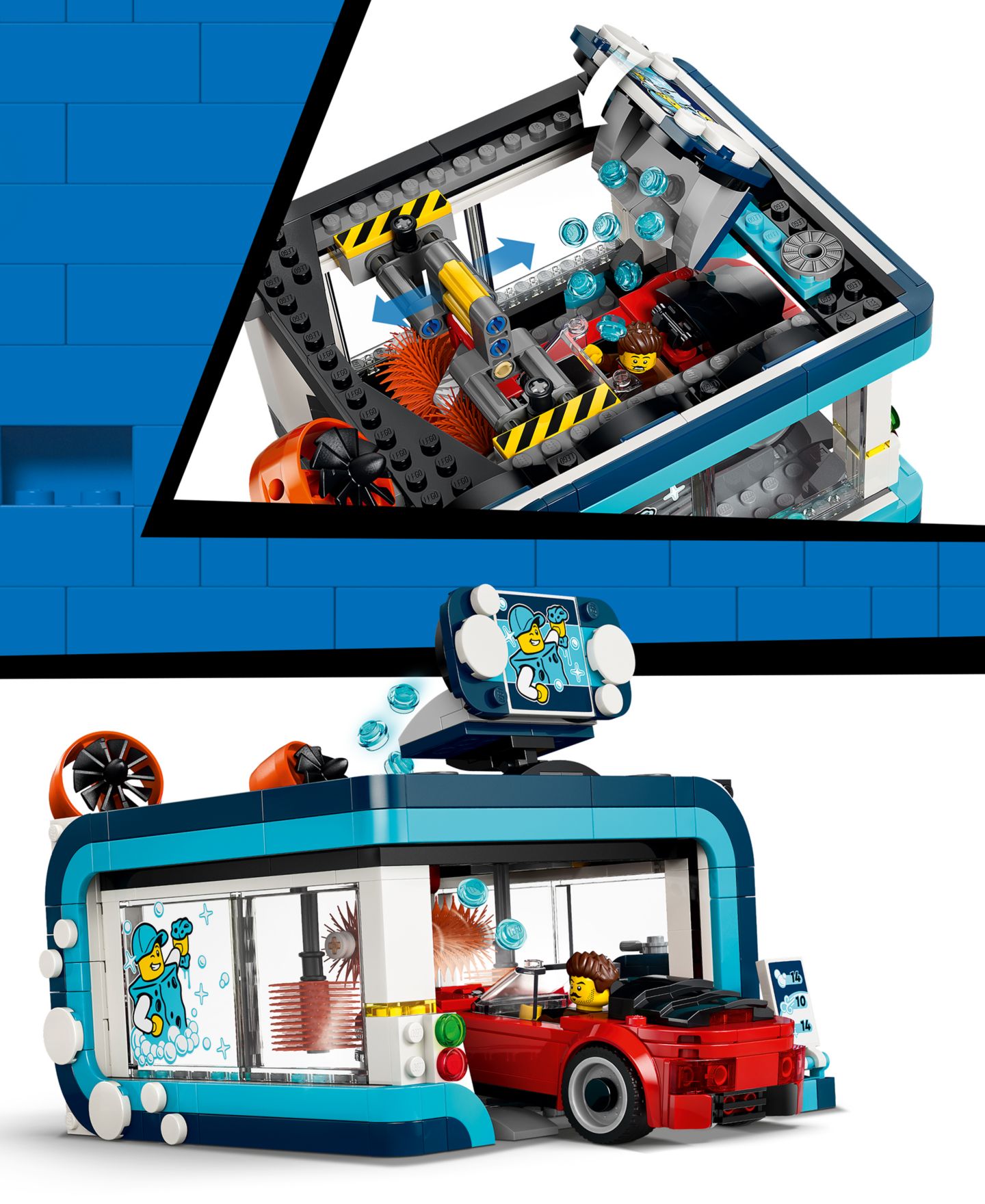 Детские конструкторы LEGO® City Drive-Through Car Wash Toy 60497, 583 Pieces — фото 4