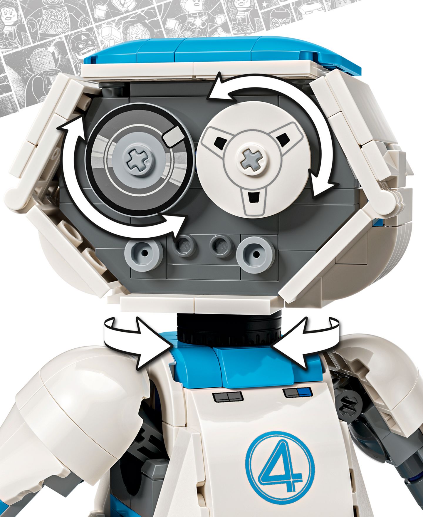 Детские конструкторы LEGO® Marvel The Fantastic Four H.E.R.B.I.E. 76339, 747 Pieces — фото 2