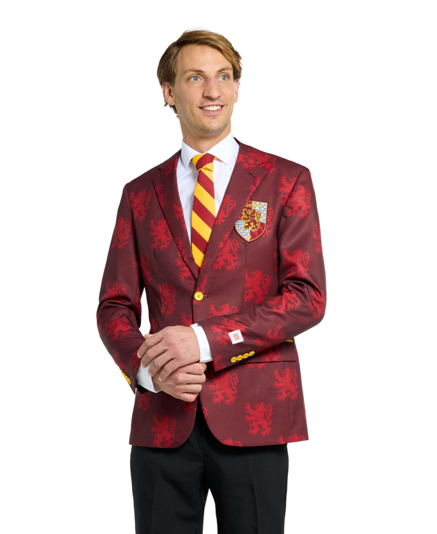 Мужские брюки OppoSuits Harry Potter Premium Halloween Costume - House Gryffindor - Slim Fit Suit - Includes Blazer, Pants and Tie — фото 3