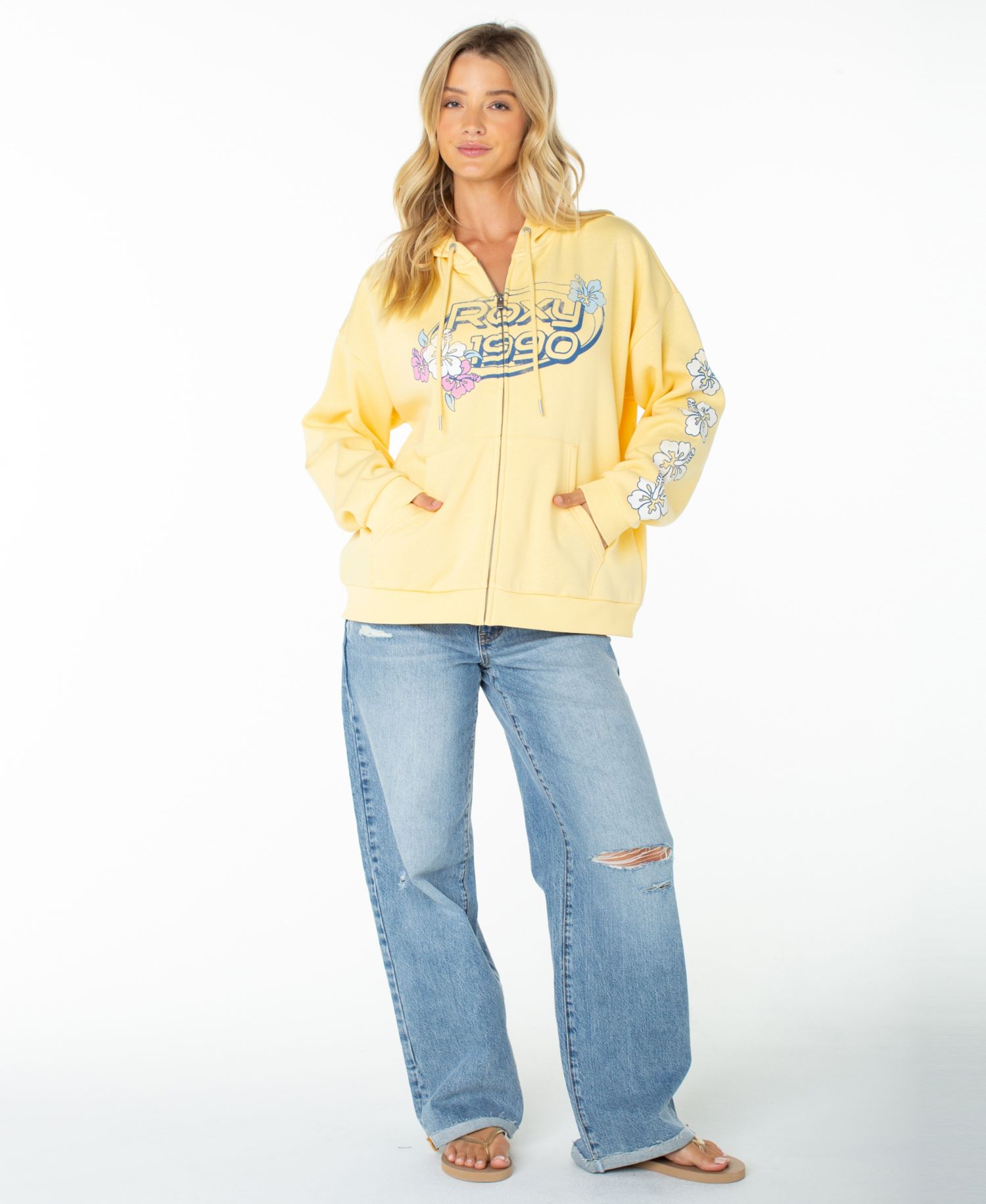 Women's Sundown Full-Zip Oversized Graphic Hoodie