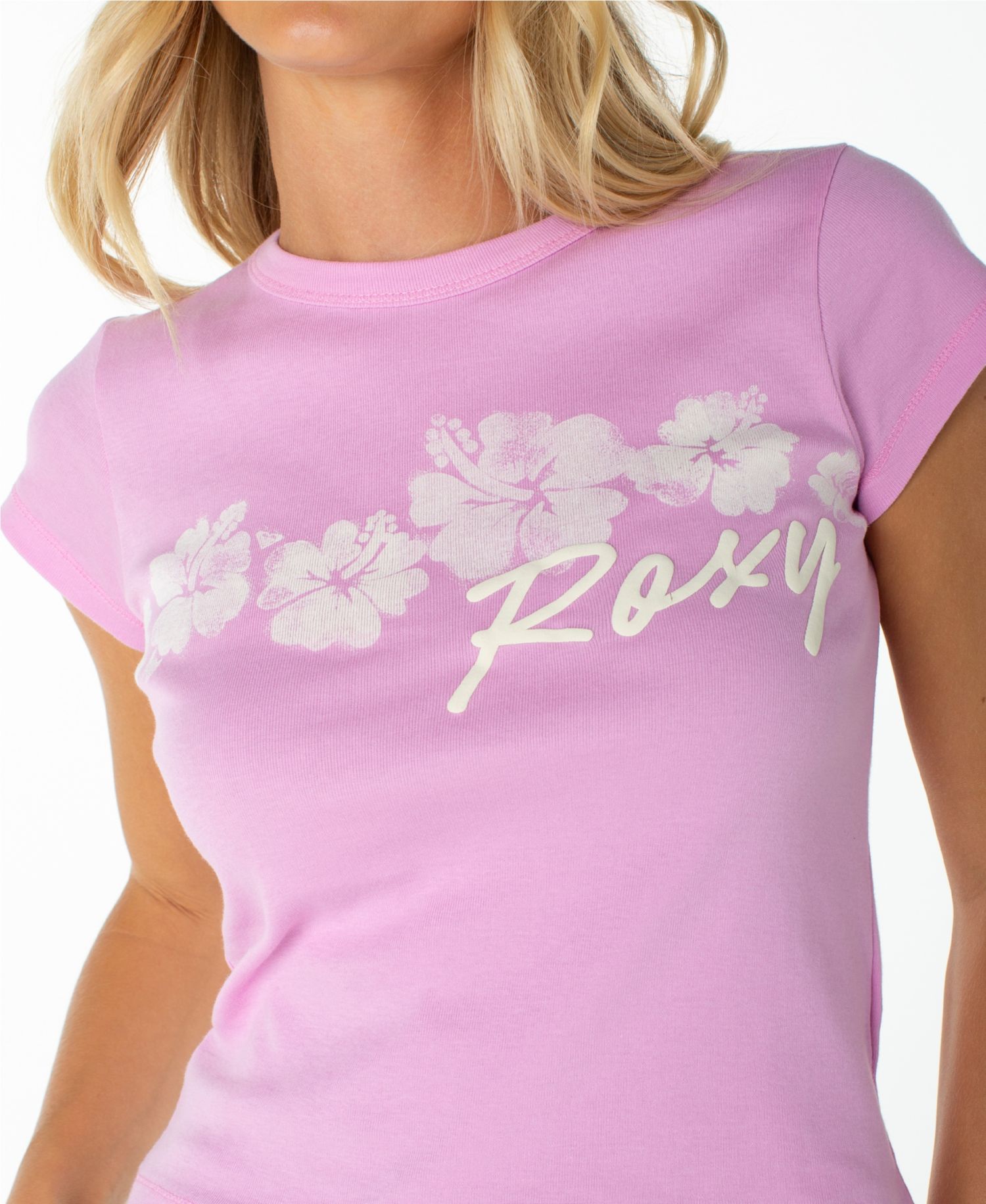 Women's Floating Hibiscus 90s Baby Tee