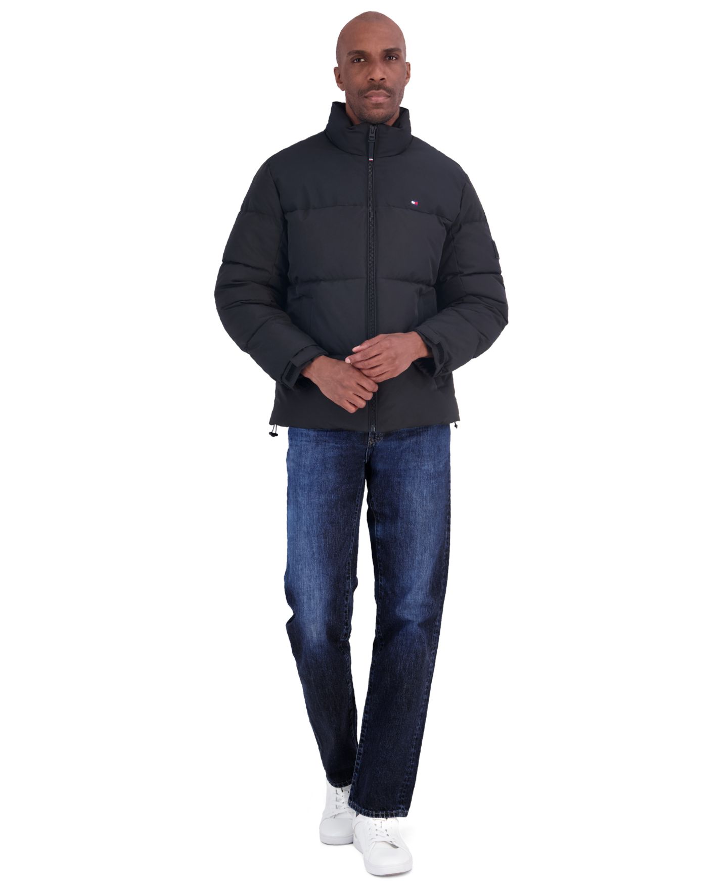 Мужская куртка Tommy Hilfiger Unhooded Mix Media Puffer, цвет: Чёрный — фото 2