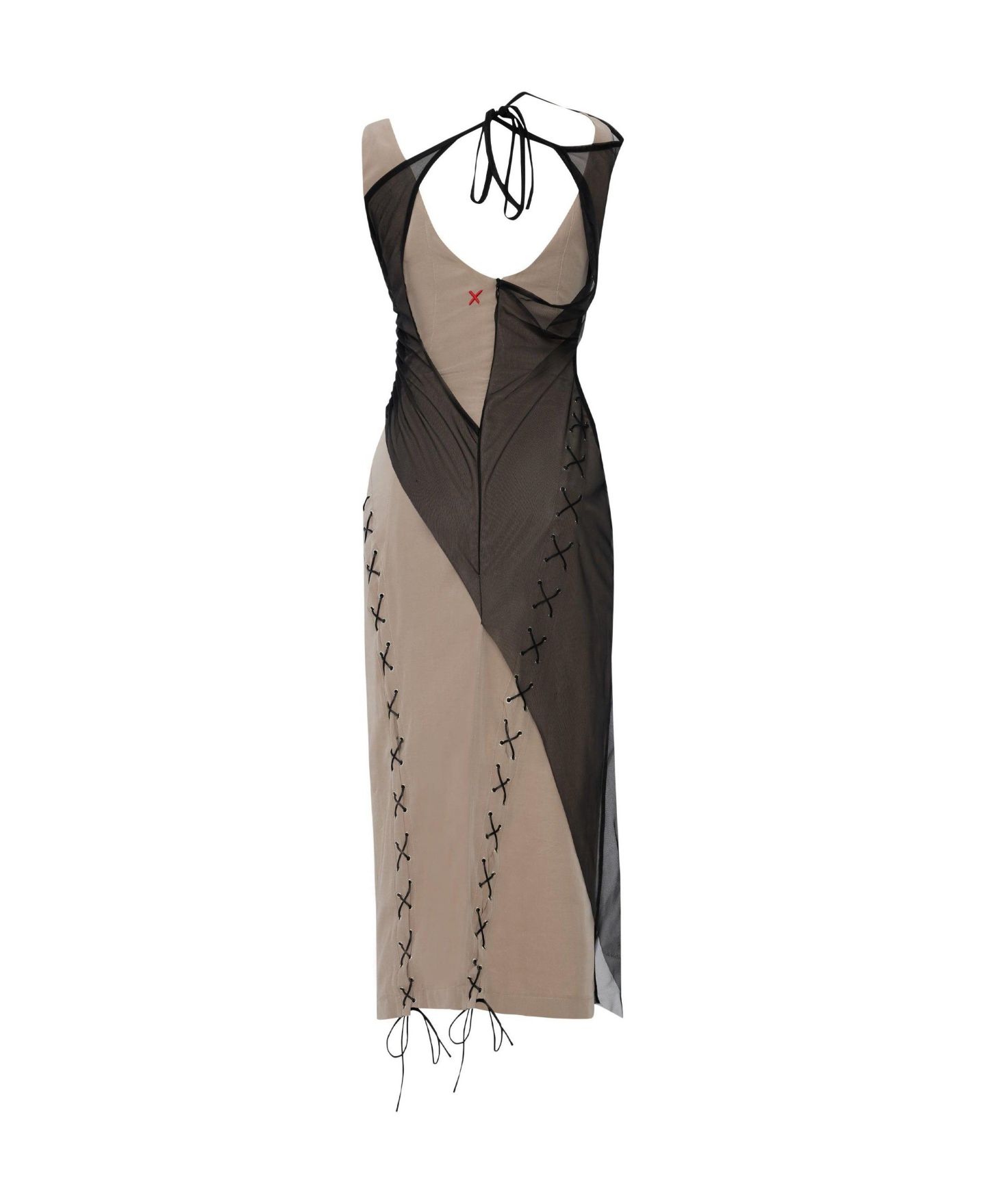 Женское платье PCFG Square-Neck Sleeveless Midi, цвет: Бежевый — фото 4
