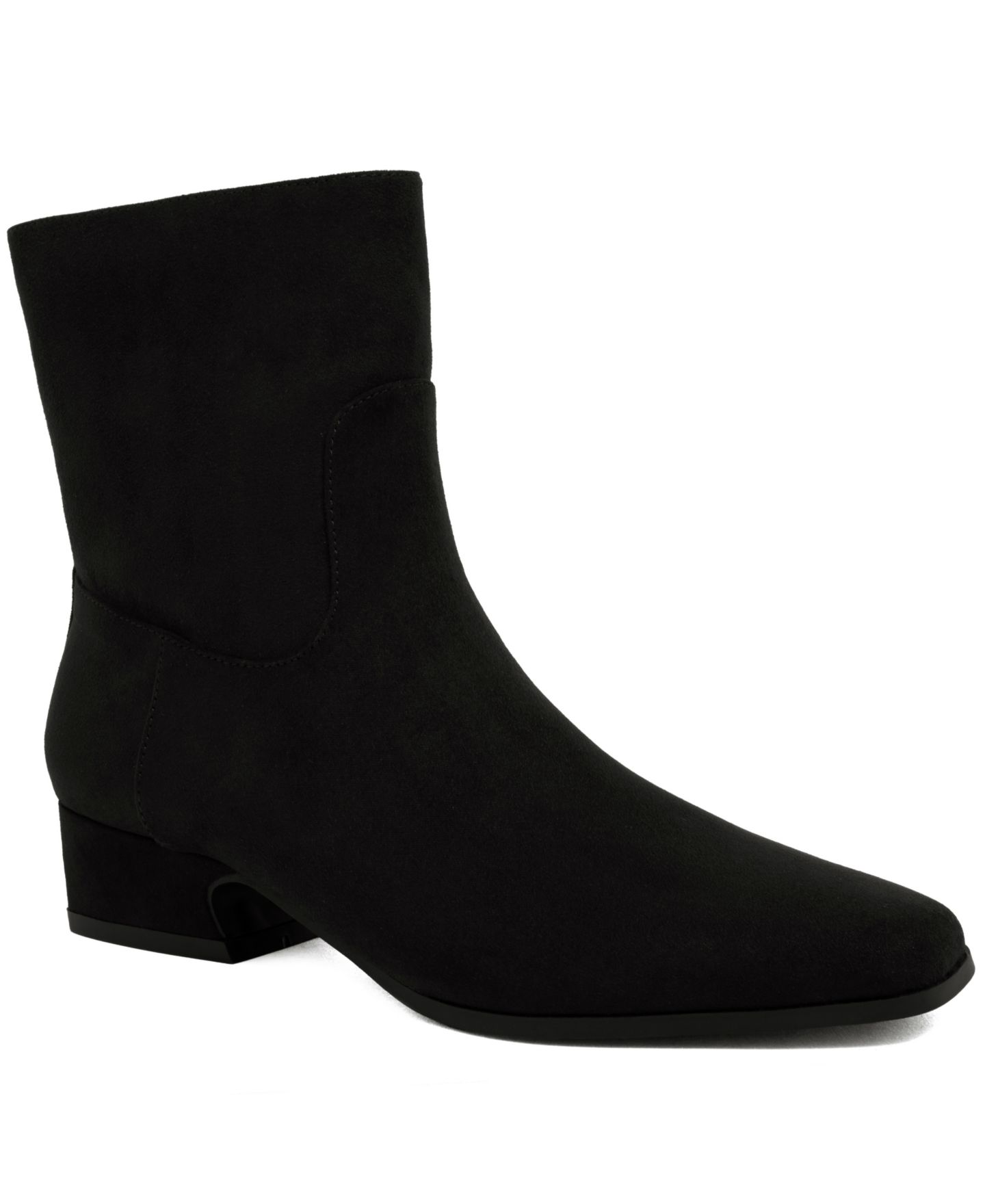 Женские ботинки Jones New York Muriel Block Heel Zipper Booties, цвет: Чёрный — фото 1
