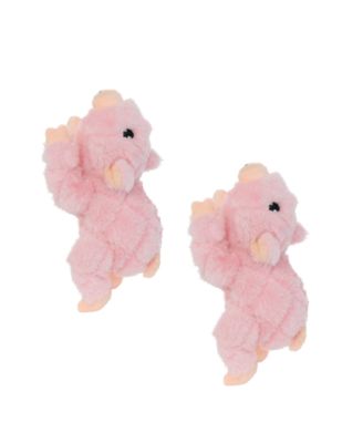Jr Farm Piggy 2 Pack, Durable Plush Squeaky Dog Toy