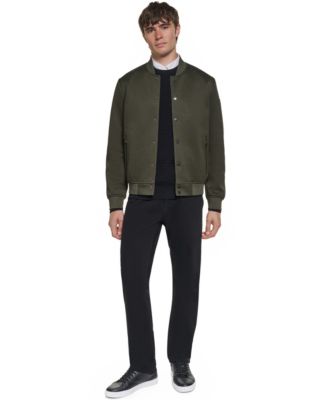 Men's Textured Bomber Jacket