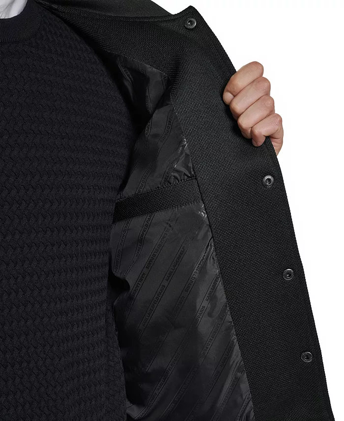 Men's Textured Bomber Jacket - thumbnail 10