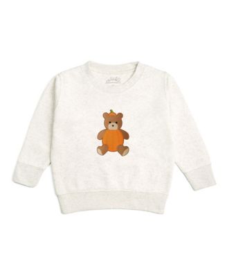 Big Boys Pumpkin Teddy Bear Patch Sweatshirt
