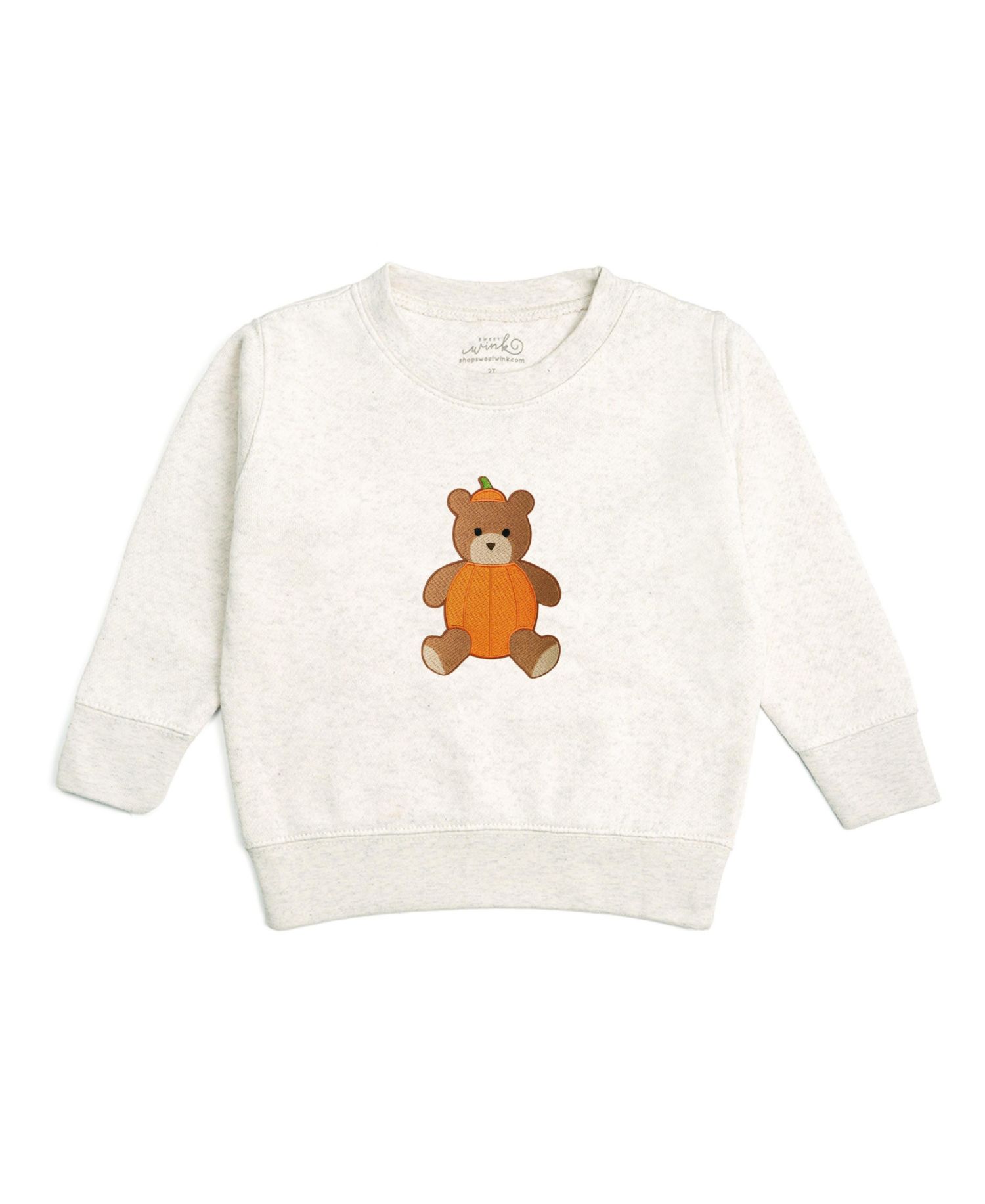 Big Boys Pumpkin Teddy Bear Patch Sweatshirt