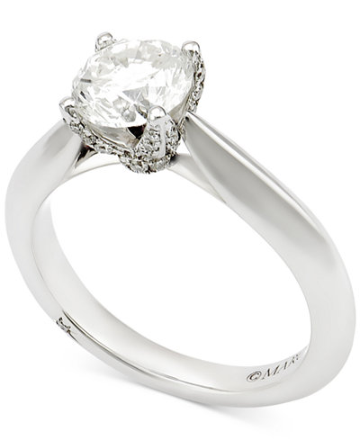 Marchesa Certified Diamond Engagement Ring (1-5/8 ct. t.w.) in 18k White Gold