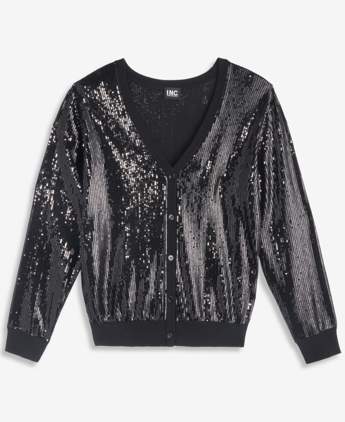 I.n.c. International Concepts Women's Sequin V-Neck Cardigan, Macy's Exclusive