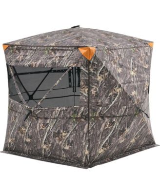 4-5 Person See Through Ground Blind Portable 360 Degree Concealed Shelter with Carrying Bag