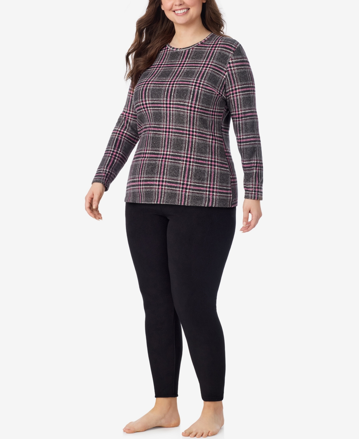 Cuddl Duds Plus Long-Sleeve Fleecewear Stretch Top