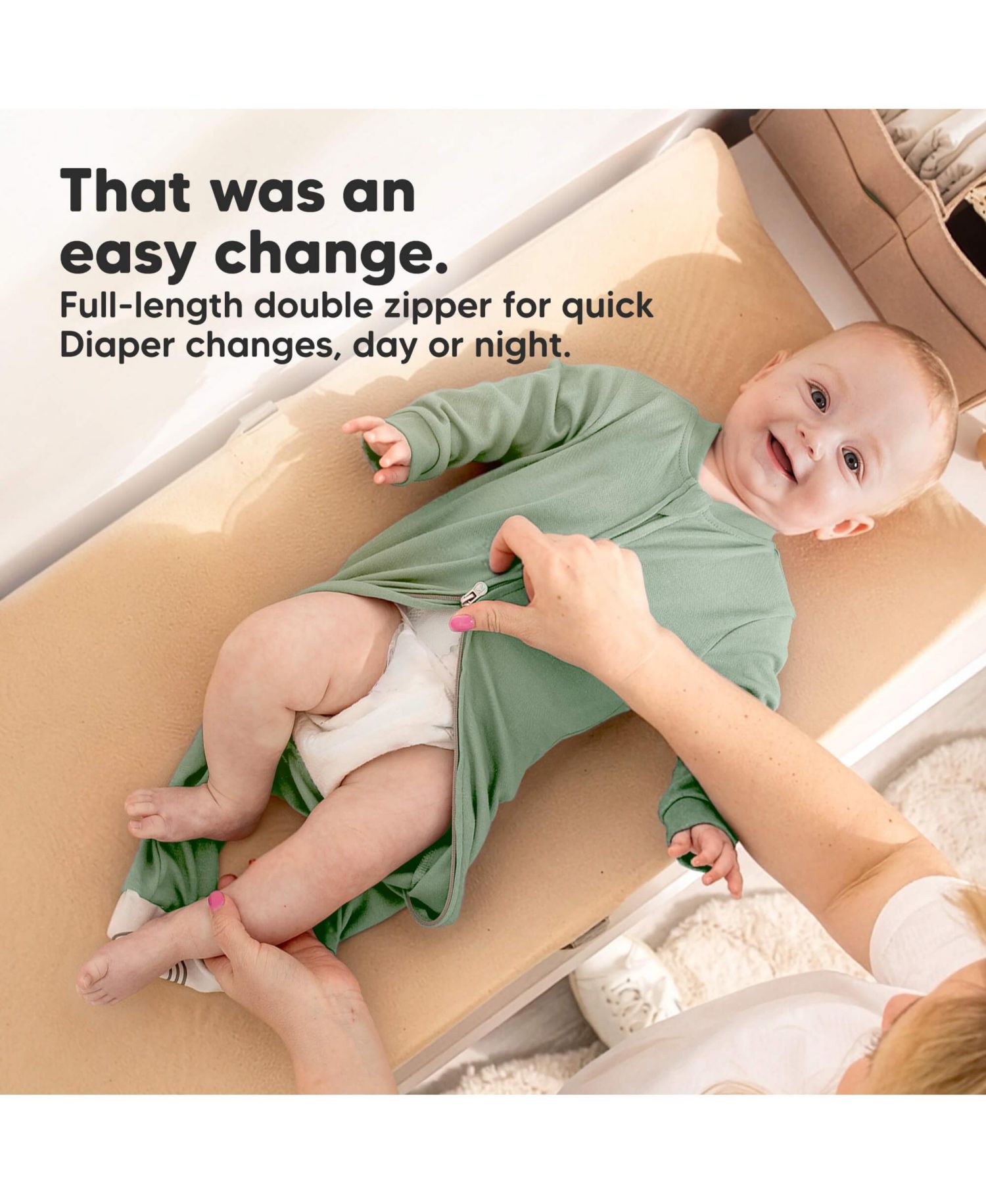 Soothe Sleep N' Play Footed Pajama, 2-Pack Cotton Baby Sleepers 0-9 Months, Soft Newborn Sleepers with Mitten Cuffs