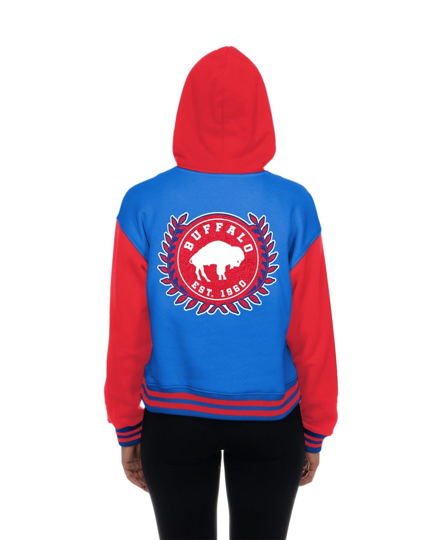 Women's Buffalo Bills Throwback Hooded Full-Snap Cotton-Blend Jacket