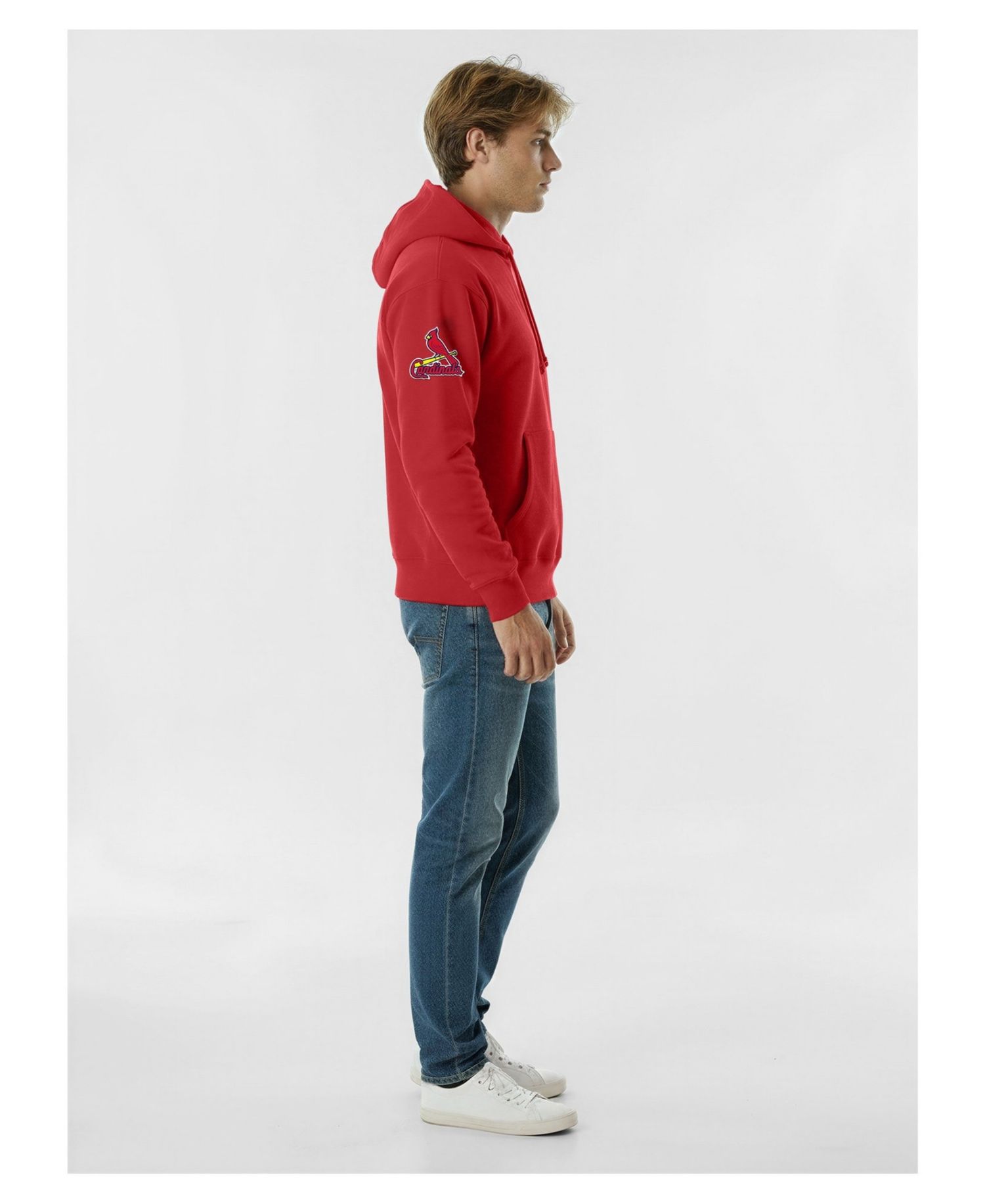 Men's Red St. Louis Cardinals Reverse Weave Chenille Hoodie