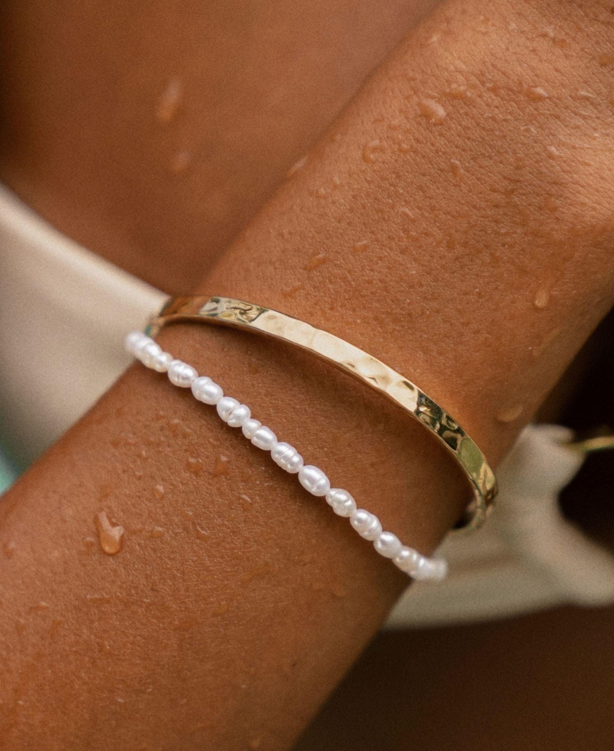 Atolea Hammered Cuff Bracelet
