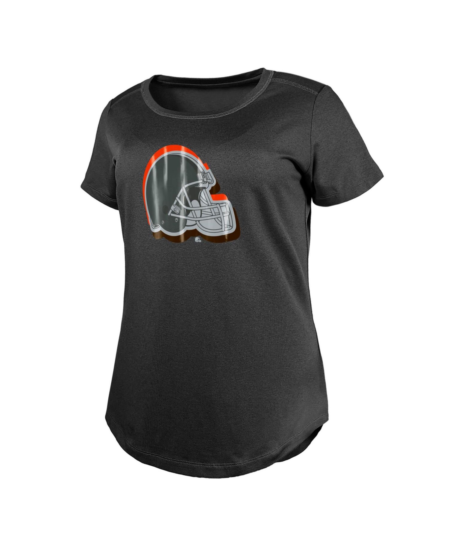 Women's Cleveland Browns 2024 NFL Draft Screen Print Cotton Crewneck Short-Sleeve T-Shirt