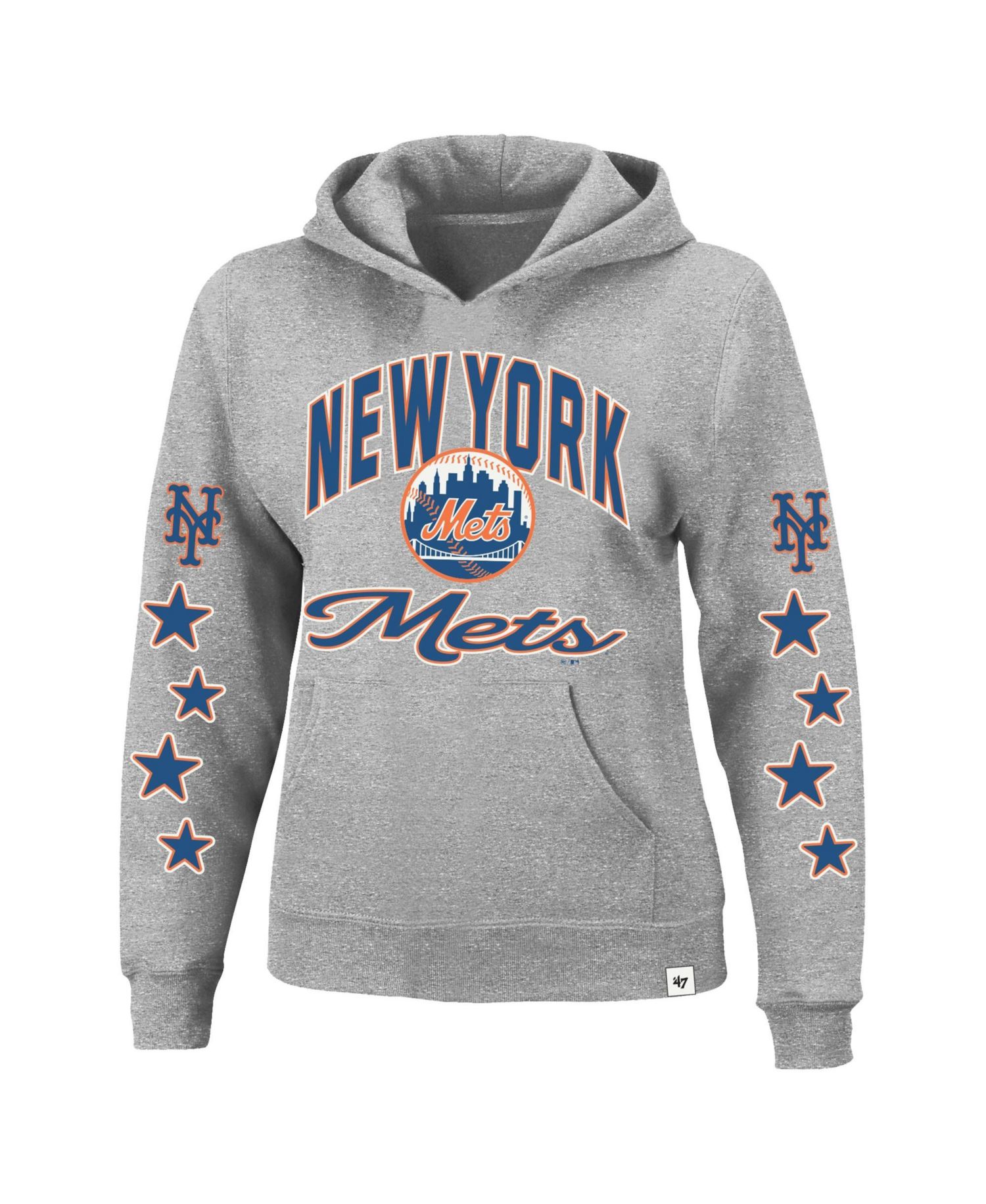 Women's Plus Size New York Mets Starry Eye Graphic Long-Sleeve Hoodie