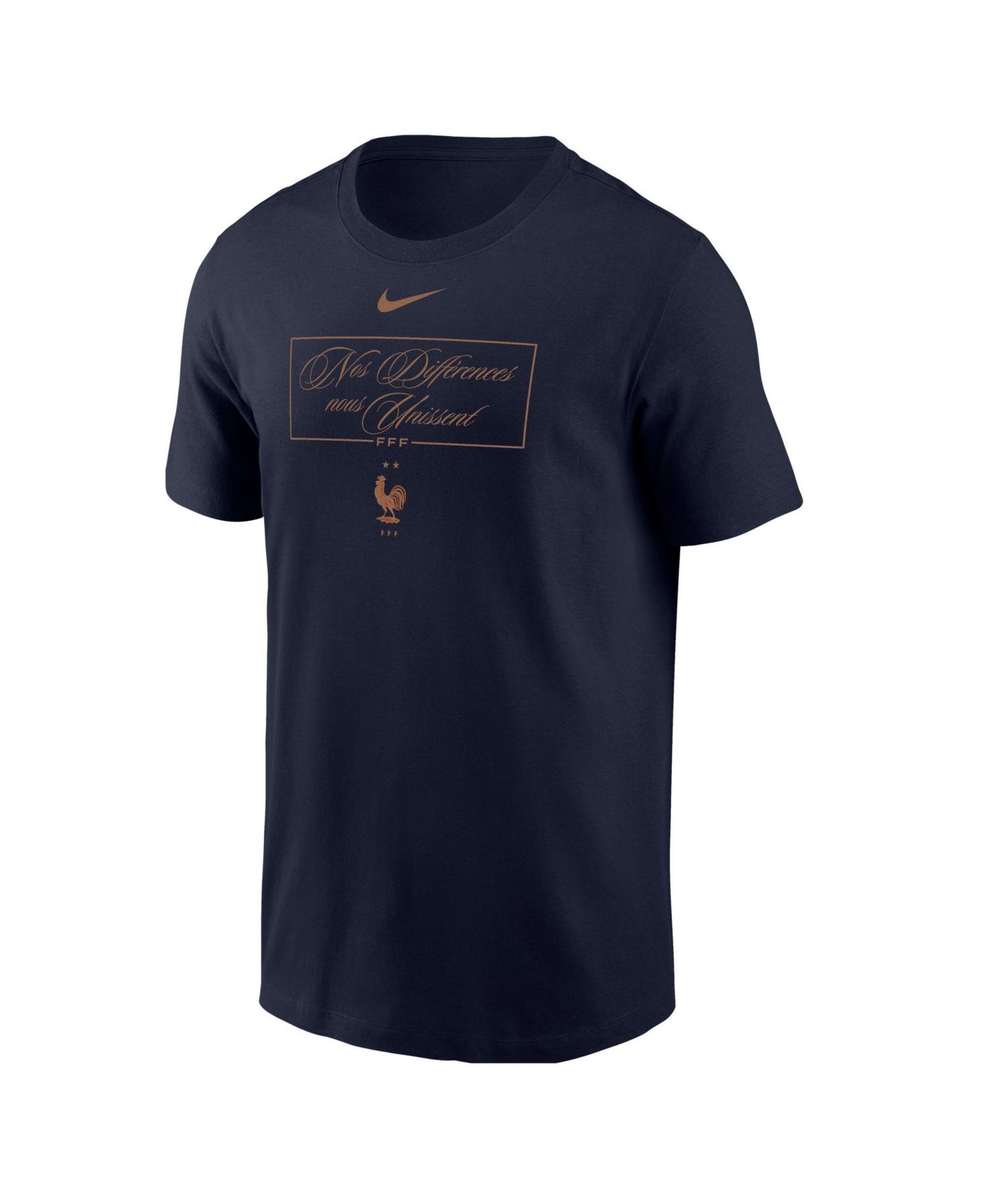 Men's Navy France National Team Federation Wordmark T-Shirt