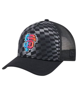 Men's Black San Francisco Giants Gradient 9FORTY A-Frame M-Crown Trucker Adjustable Hat
