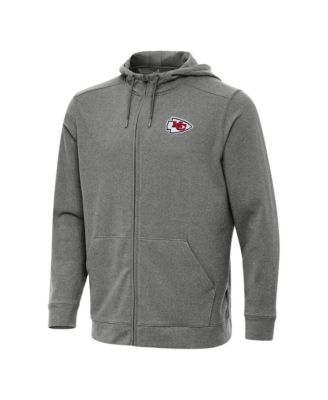 Men's Heather Black Kansas City Chiefs Effortless Full-Zip Hoodie
