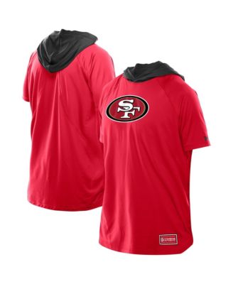 Men's Scarlet San Francisco 49ers Combine Authentic Hooded Raglan Short-Sleeve T-Shirt