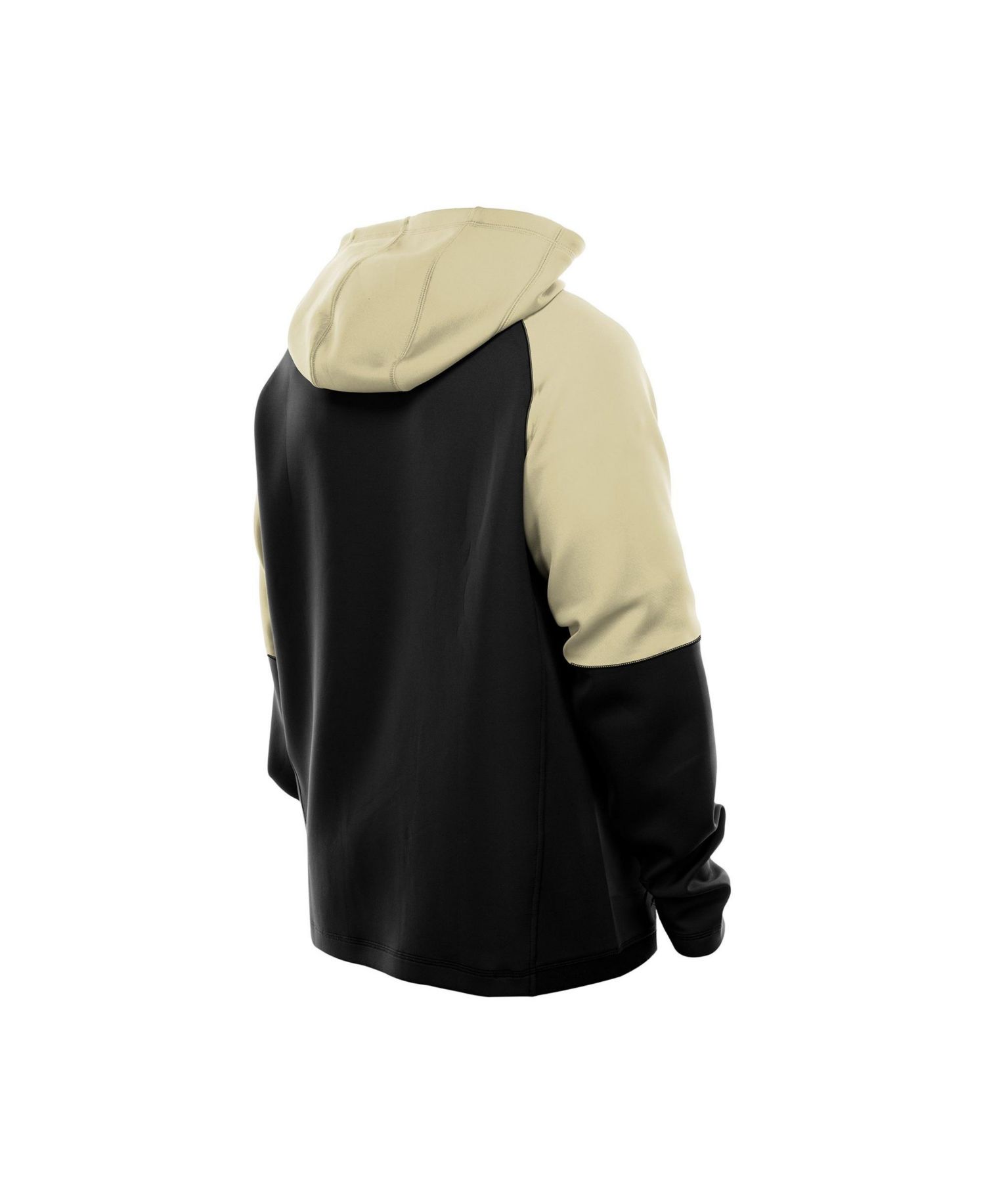 Men's Black New Orleans Saints Combine Authentic Color Block Raglan Pullover Hoodie